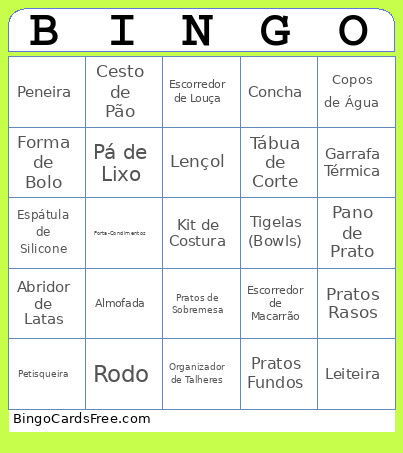 Maju E Fe Bingo Card