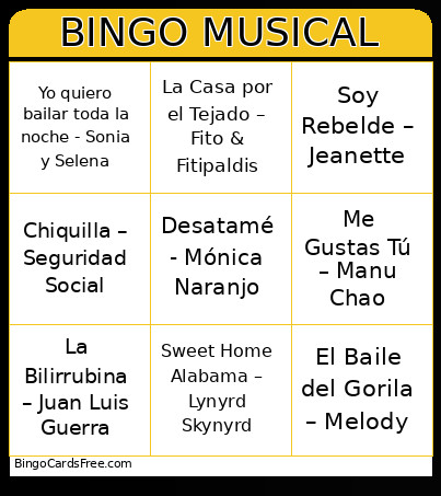 MARC Y RAQUEL Bingo Card