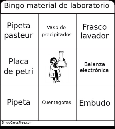 Material De Laboratorio Bingo Card