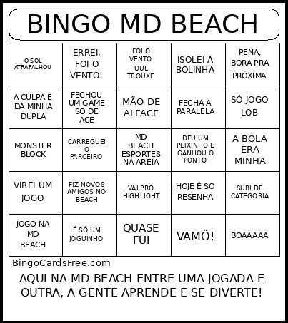 MD BEACH Bingo Card 2