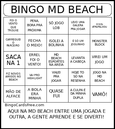 MD BEACH Bingo Card