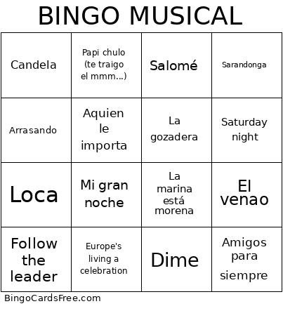 Bingo Musical