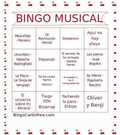 BINGO MUSICAL
