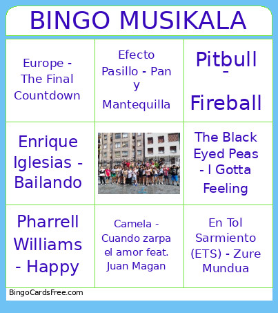 Musikala Bingo Card