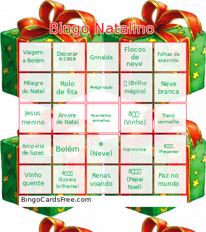 Natalino Bingo Card 2