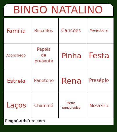 NATALINO Bingo Card