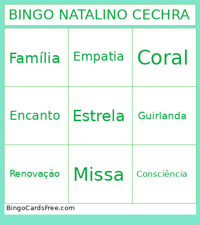 NATALINO CECHRA Bingo Card