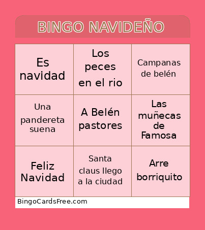 NAVIDEÑO Bingo Card