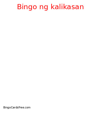 Ng Kalikasan Bingo Card