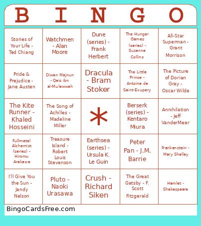 Night Bingo Card