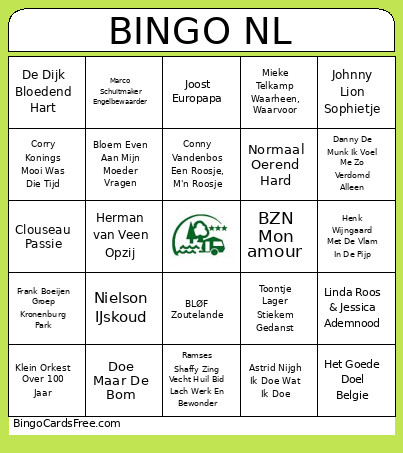 NL Bingo Card