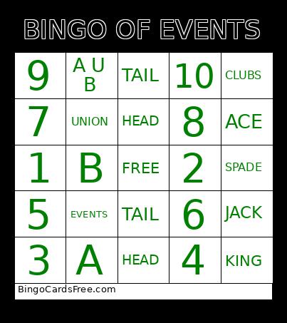 BINGO OF EVENTS