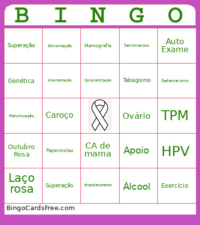 Outubro Rosa CAPS I Bingo Card