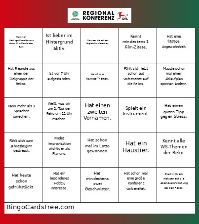 ReKo Bingo Card