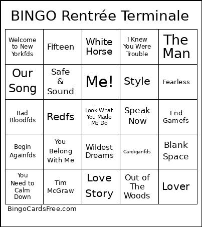 BINGO Rentrée Terminale