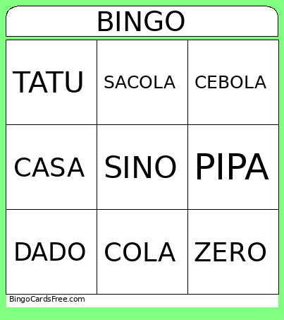 SÍLABAS Bingo Card