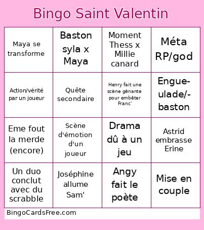 Bingo Saint Valentin