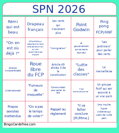 SPN2026 Bingo Card