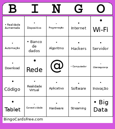 Tecnológico Bingo Card