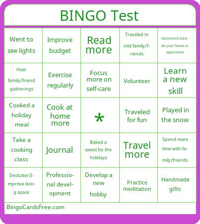 BINGO Test