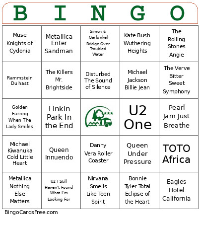 Top2000 Bingo Card