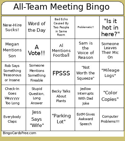 Updated 10/28/2026 Bingo Card