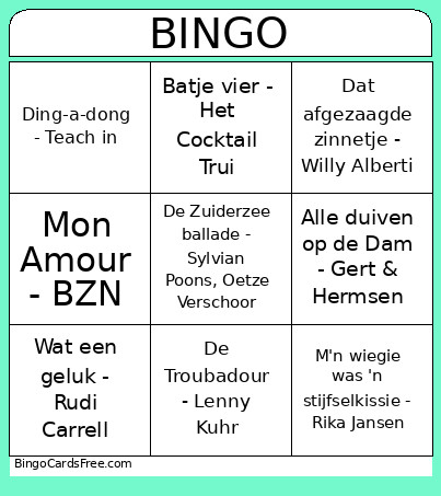 Voor Ouderen 1 Bingo Card