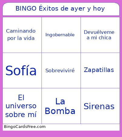 BINGO Éxitos de ayer y hoy