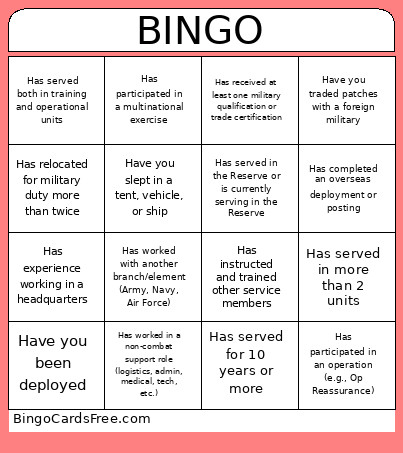 1 Bingo Card