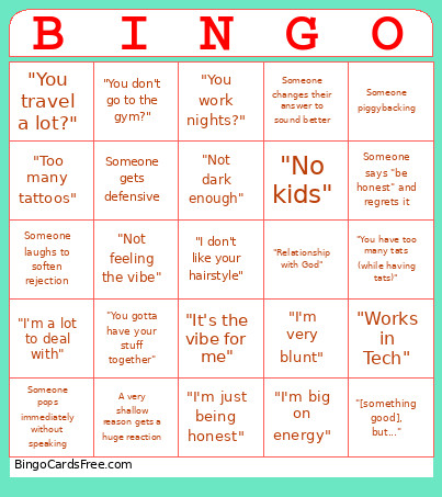 1 Bingo Card