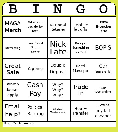100 Bingo Card