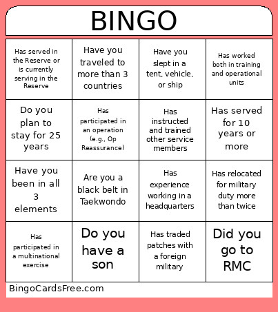 2 Bingo Card