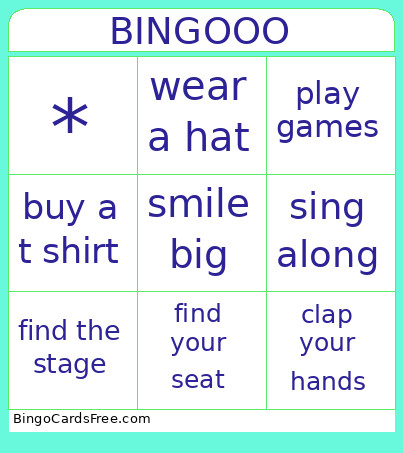 OO Bingo Card