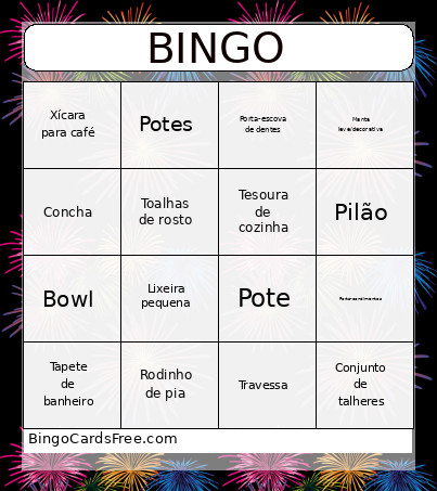 OOOO Bingo Card