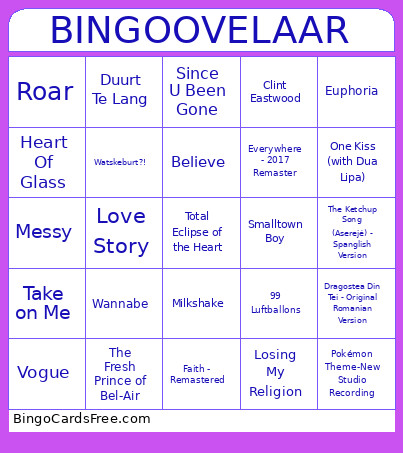 Ovelaar Bingo Card