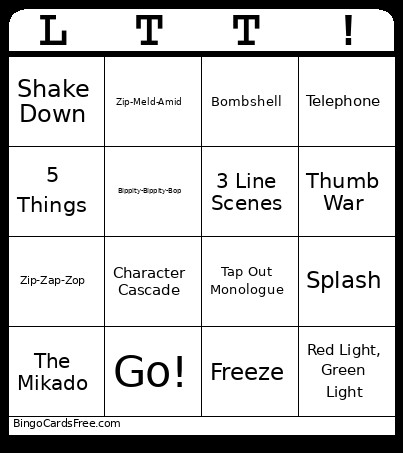 Prov Bingo Card