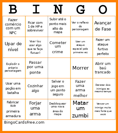 SpeedRun Bingo Card