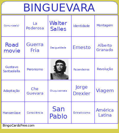Binguevara Bingo Card