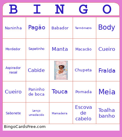 Binguinho Da Isabela Bingo Card