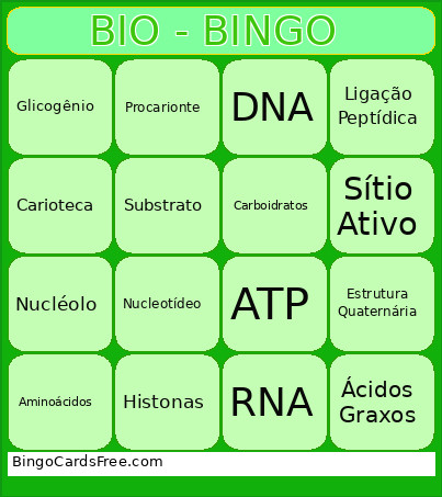 BIO - Bingo Card