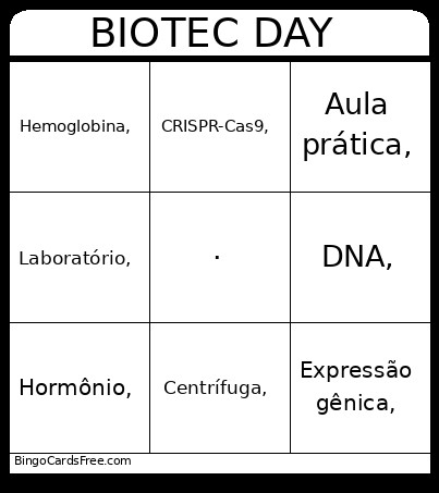 BIOTEC DAY Bingo Card