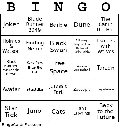 Bird Street Brewing Trivia Bingo Card