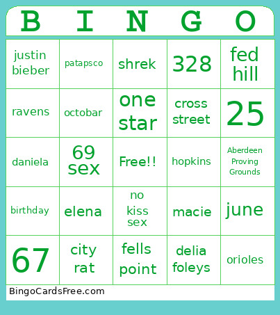 Birthday Bingo Card