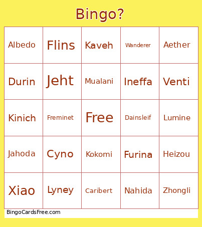 Birthday Bingo Card