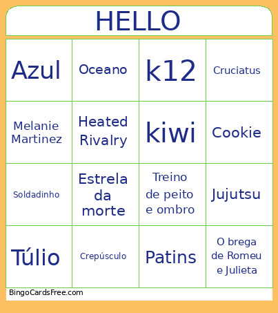 Birthday Bingo Card