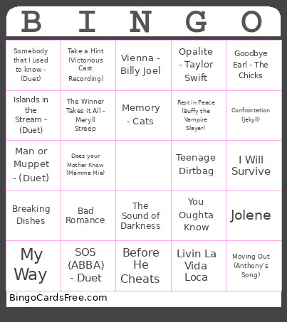 Birthday Bingo Card