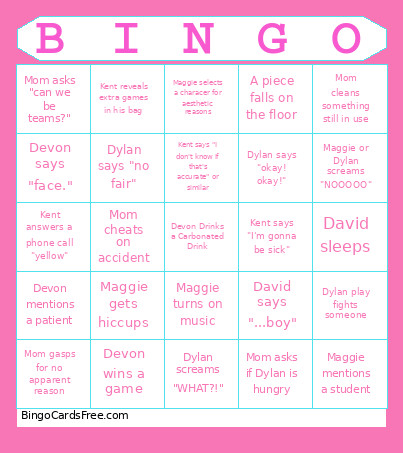 Birthday Bingo Card