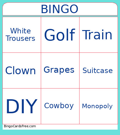 Birthday Bingo Card