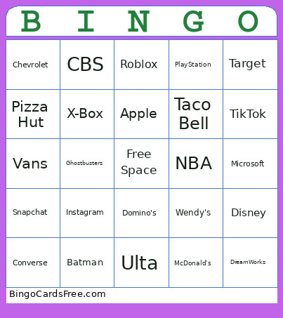 Biz ! Bingo Card