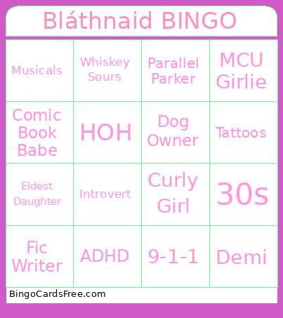 Bláthnaid Bingo Card